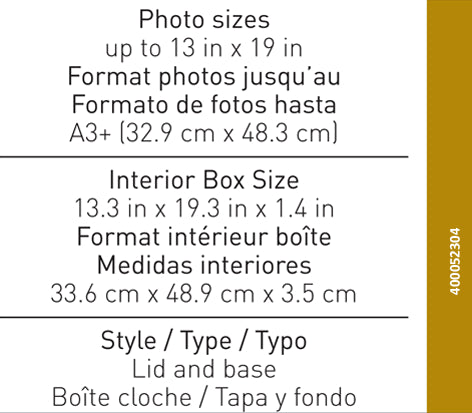 Caja para Archivo Fotográfico
