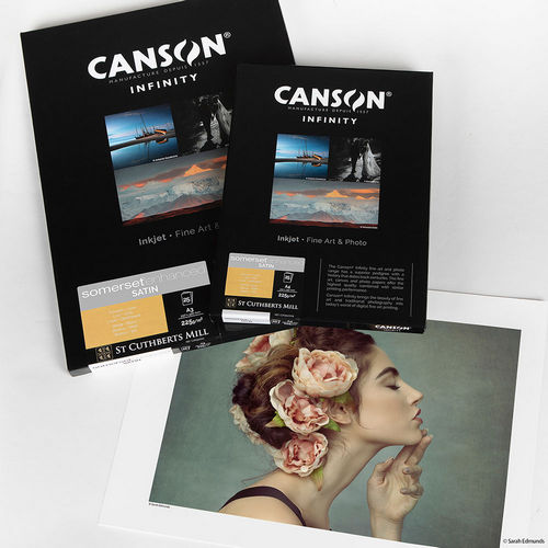 Papel Canson Infinity Somerset Enhanced Satin White 225grs - Mate