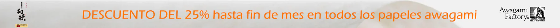Descuento del 25% en todos los papeles japoneses Awagami de fineart inkjet