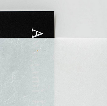 Textura del Papel japonés Unryu Thin White de Awagami de 55g