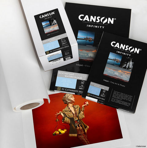 Papel Canson Infinity Somerset Enhanced Watercolor White 240grs - Mate