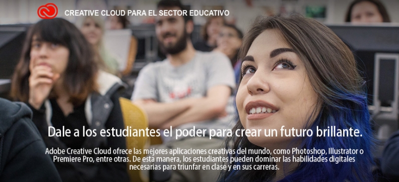 Adobe Creative Cloud para el sector educativo y estudiantes