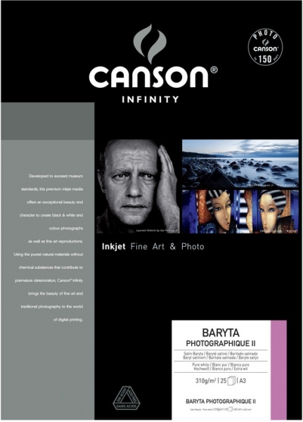 Papel Canson Infinity Baryta Photographique II Satin 310grs