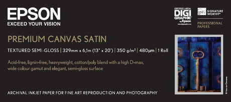 Papel Epson Premium Canvas Satin 350grs