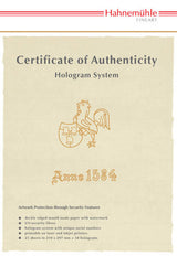 Hahnemühle Certificados de Autenticidad